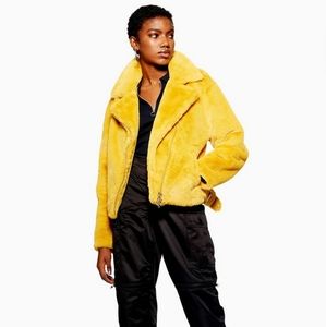 Topshop Faux Fur Coat